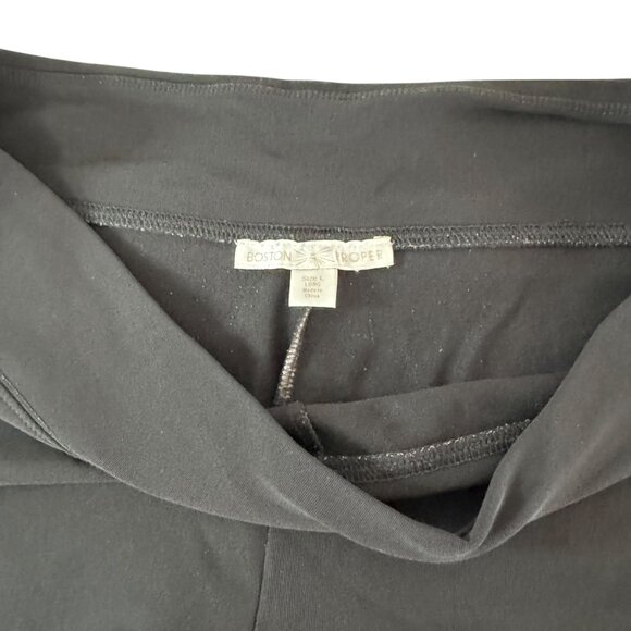 Boston Proper Black Pull-On Pants Women’s Size L Long | Stretch Straight Leg - Picture 3 of 5